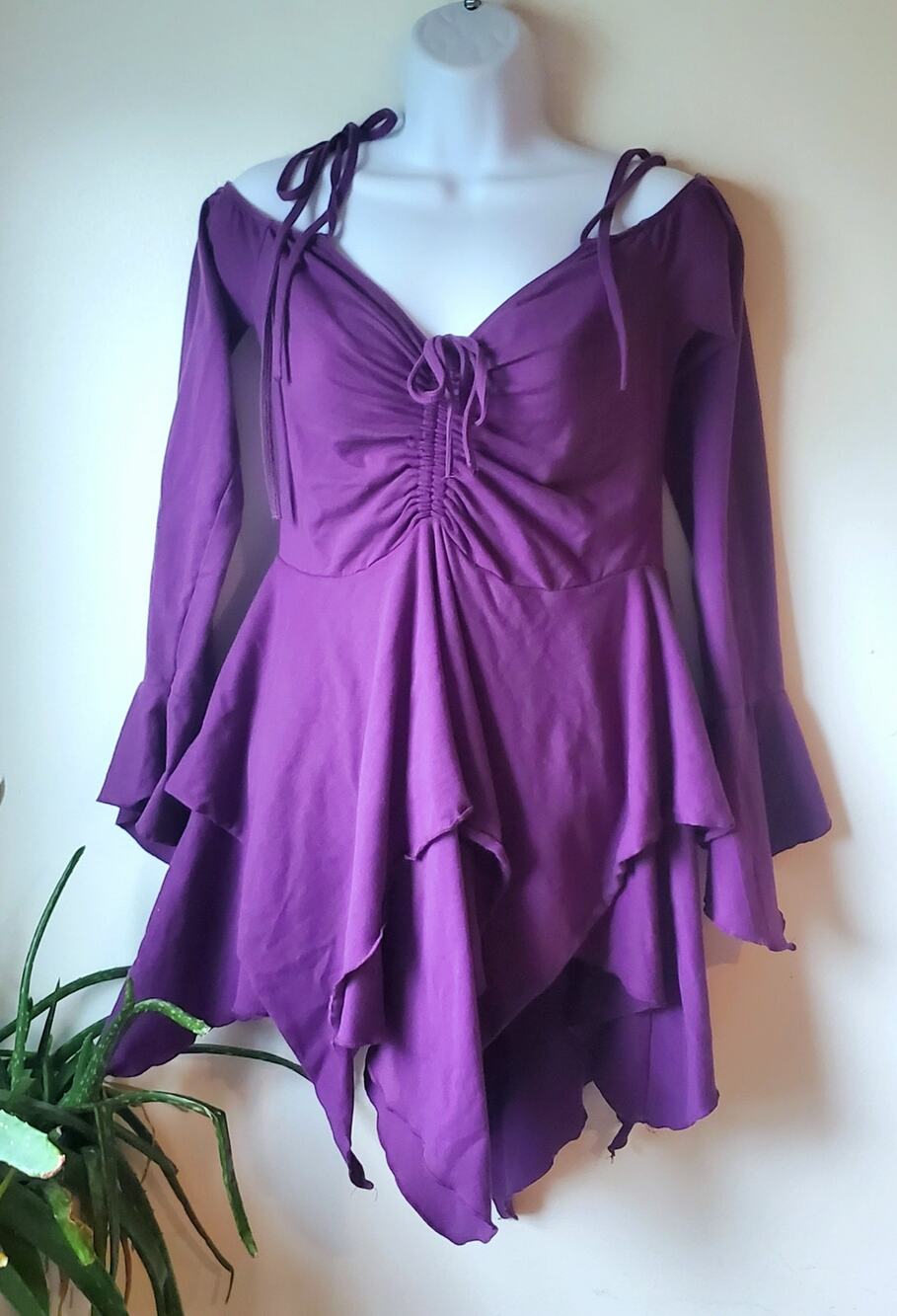 Current Mood Purple Fairy Short Mini Dress Womens Size Small Whimsygoth Baddie